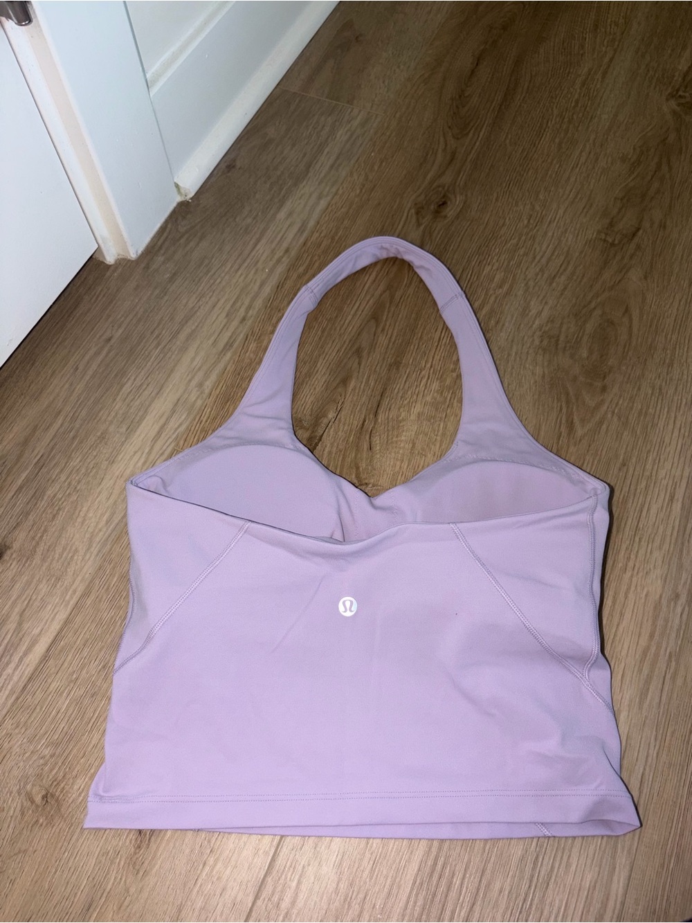 Lululemon Women’s Lilac High-Waist Biker Shorts & Halter Top - Picture 3 of 5